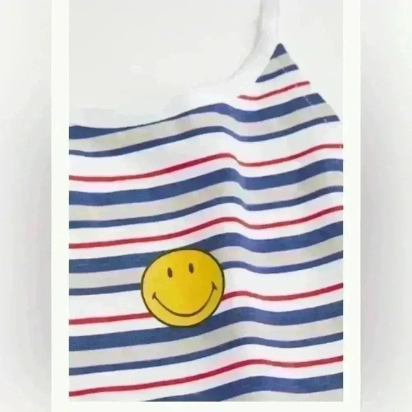 Y2K Smiley x H&M XS Pinstripe Dress & Wild Fable Bikini Top Red White Blue Set - Picture 6 of 8